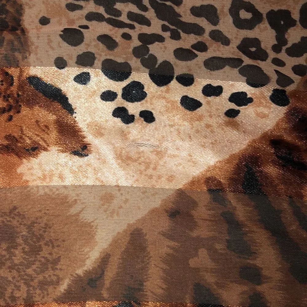 StripedâPolyester LeopardâPrintâScarf - Picture 9 of 11